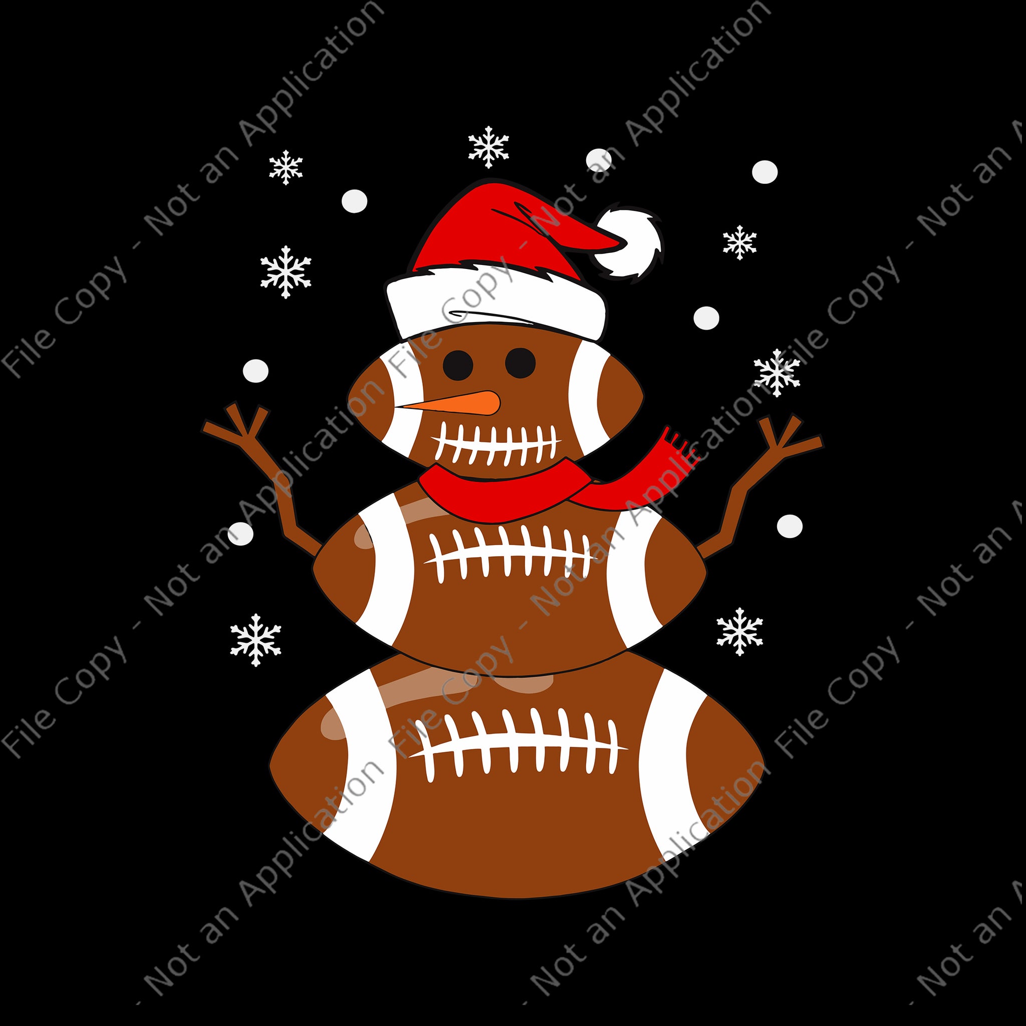 Christmas Football Snowman Svg, Football Christmas Svg, Snowman Football Svg, Snowman Svg, Christmas Svg