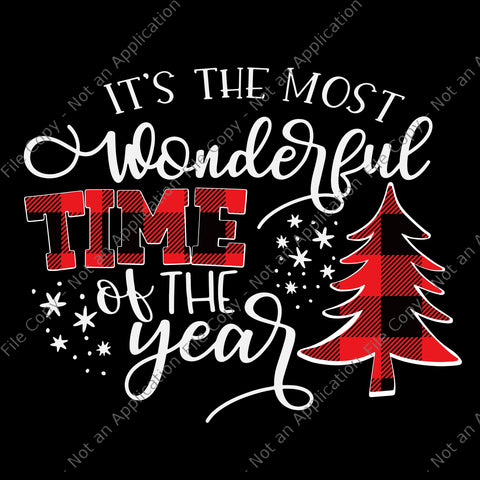 It's The Most Wonderful Time Of The Year Svg, Christmas Trees Svg, Christmas Svg, Snow Christmas Svg, Snow Svg