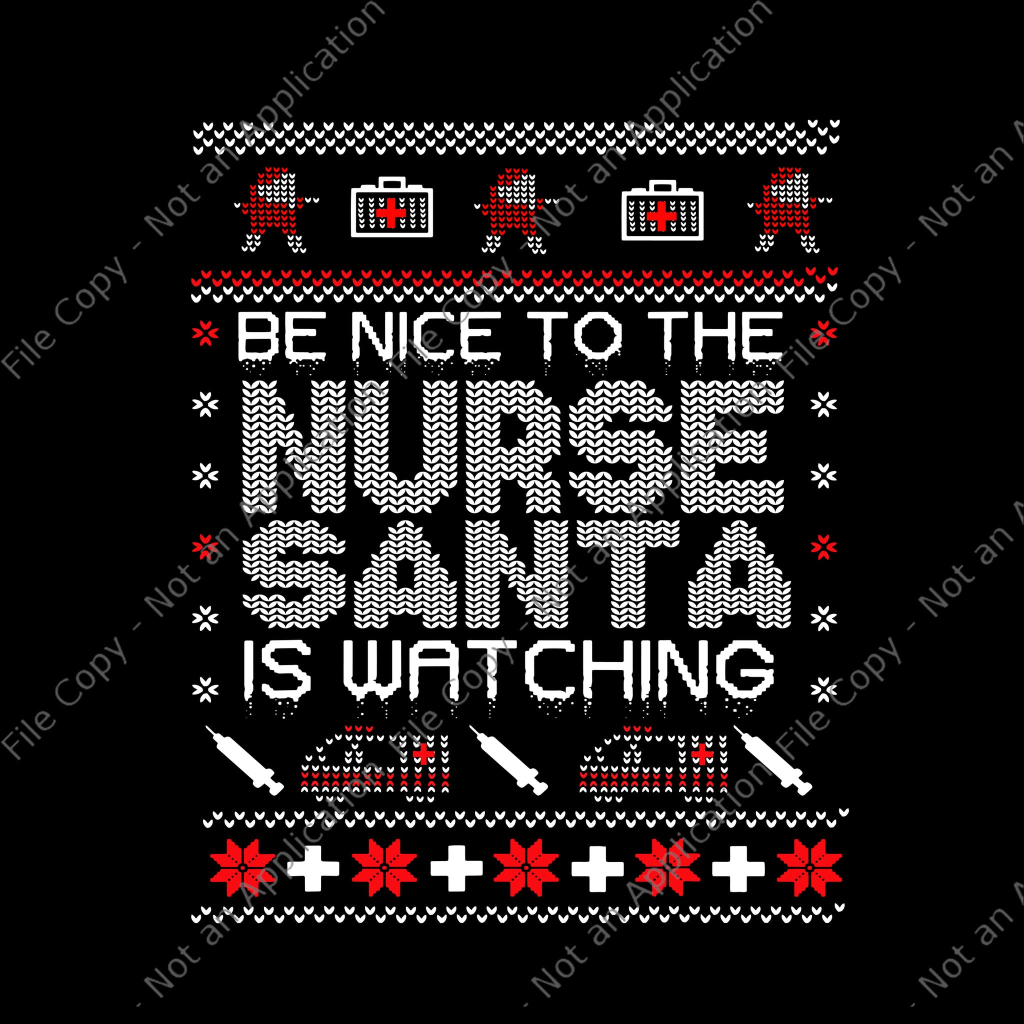 Be Nice To The Nurse Santa Watching Svg, Santa Nurse Svg, Nurse Svg, Christmas Svg, Santa Christmas