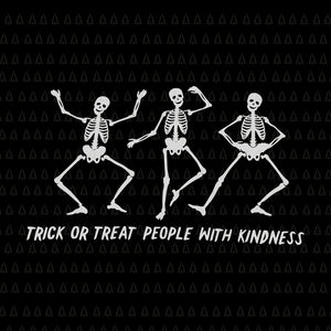 Preorder Trick or TPWK Skeleton, Dancing Skeleton, Treat People With Kindness, trick or treat people with kindness svg, trick or treat people with kindness Skeleton, Dancing Skeleton svg, Skeleton halloween