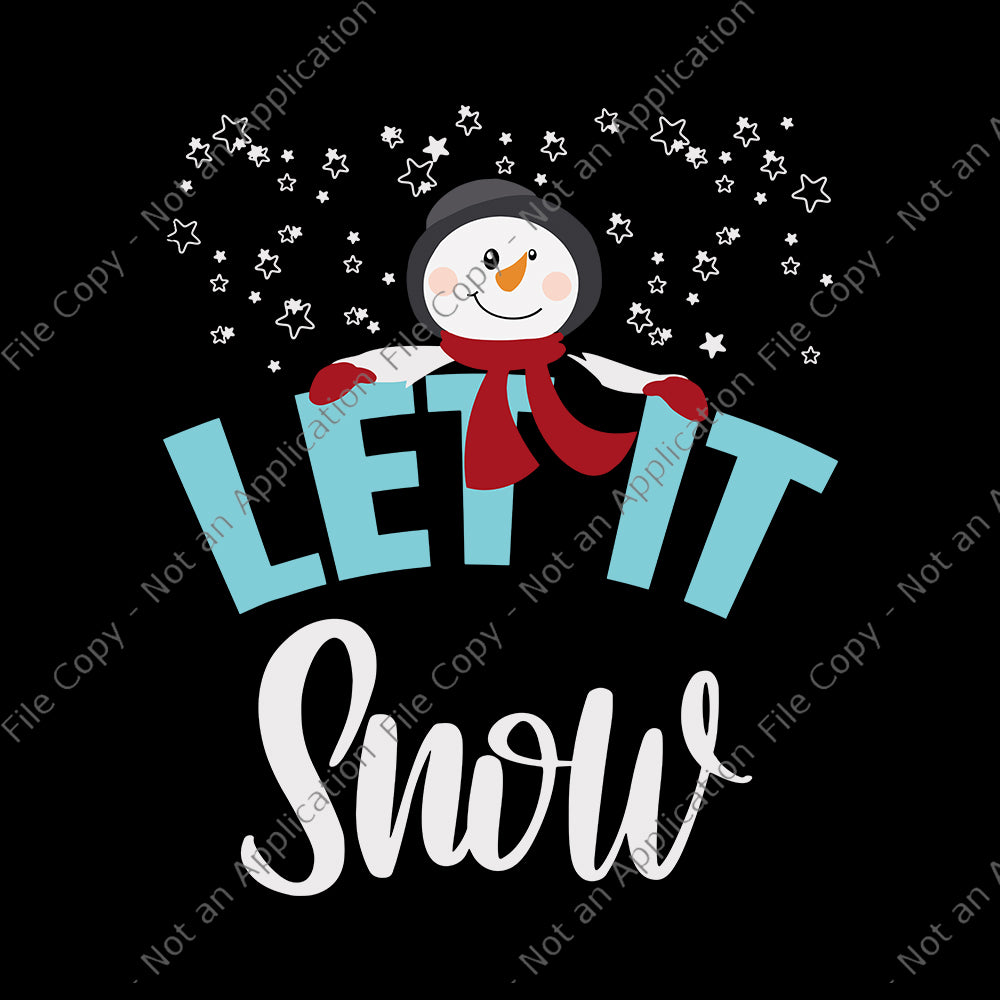 Let It Snow Funny Snowman Stars Svg, Let It Snow Svg, Snowman Svg, Snowman Christmas Svg, Christmas Svg